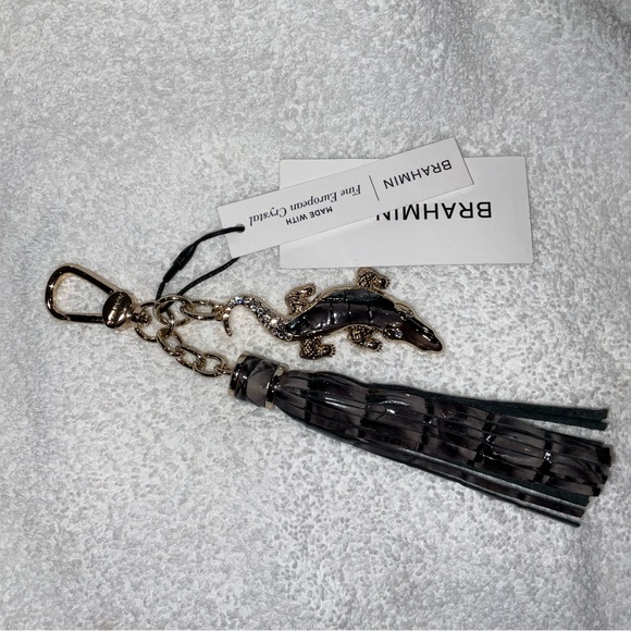 Brahmin Croc Tassel Charm/Keychain, NWT - Picture 2 of 10